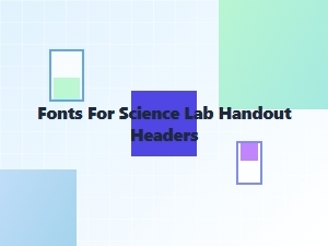 Clear Fonts for Lab Handout Headings