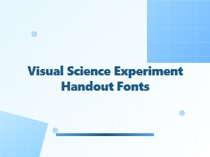 Visual Science Experiment Handout Font Set